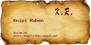 Knipl Ruben névjegykártya